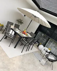Cantilever Parasol 268 cm CALABRIA II Light Beige_921055