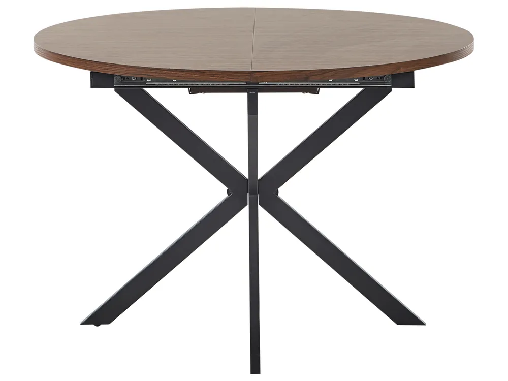 Extending Dining Table FRIONA Dark Brown 110/140 cm 110 cm_961987