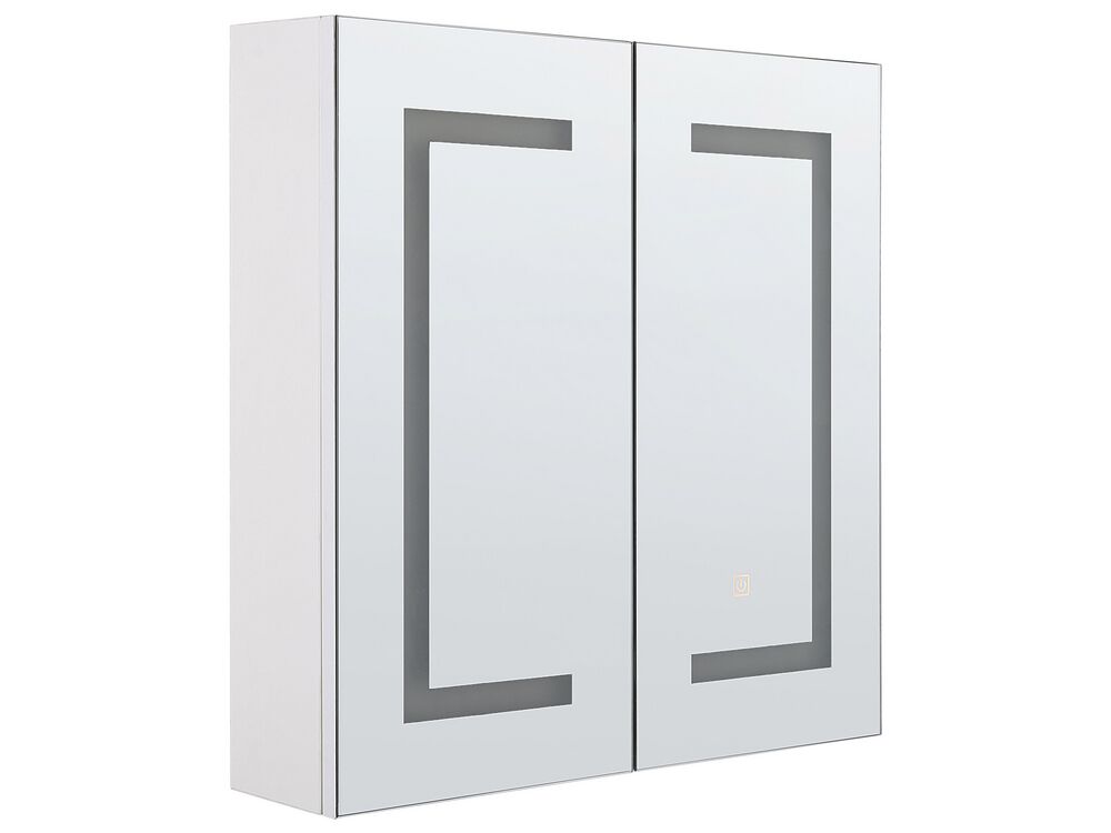 Kylpyhuoneen peilikaappi LED-valo MAZARREDO 60 cm x 60 cm Valkoinen