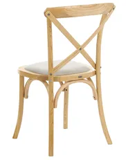 Set med 2 stolar LYONS Trä Ljusbrun/ Beige_1090867