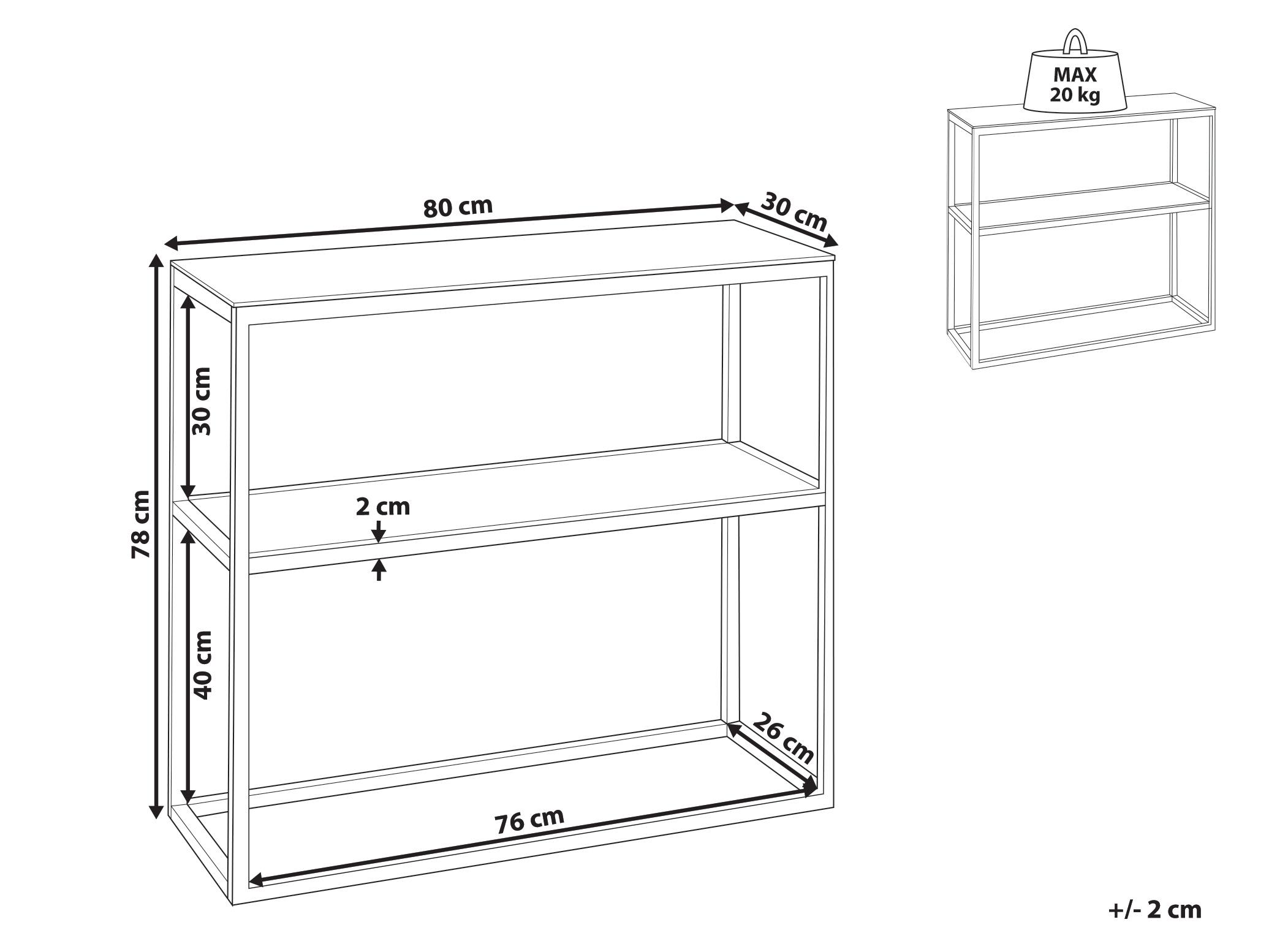 Konsolbord AZUSA Härdat glas Vit marmor_824952