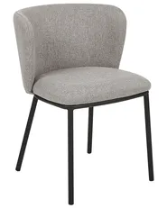 Set of 2 Dining Chairs MINA Fabric Grey_872109