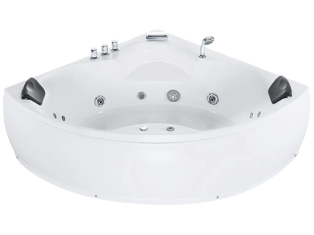 Kulmaporeamme LED-valolla SENADO 205 x 150 cm Valkoinen_850683