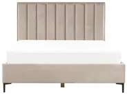 Ottoman Bed SEZANNE Velvet Taupe 180 x 200 cm (EU Super King)_916891
