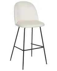 Set med 2 barstolar ARCOLA Sammet Off-White_902375
