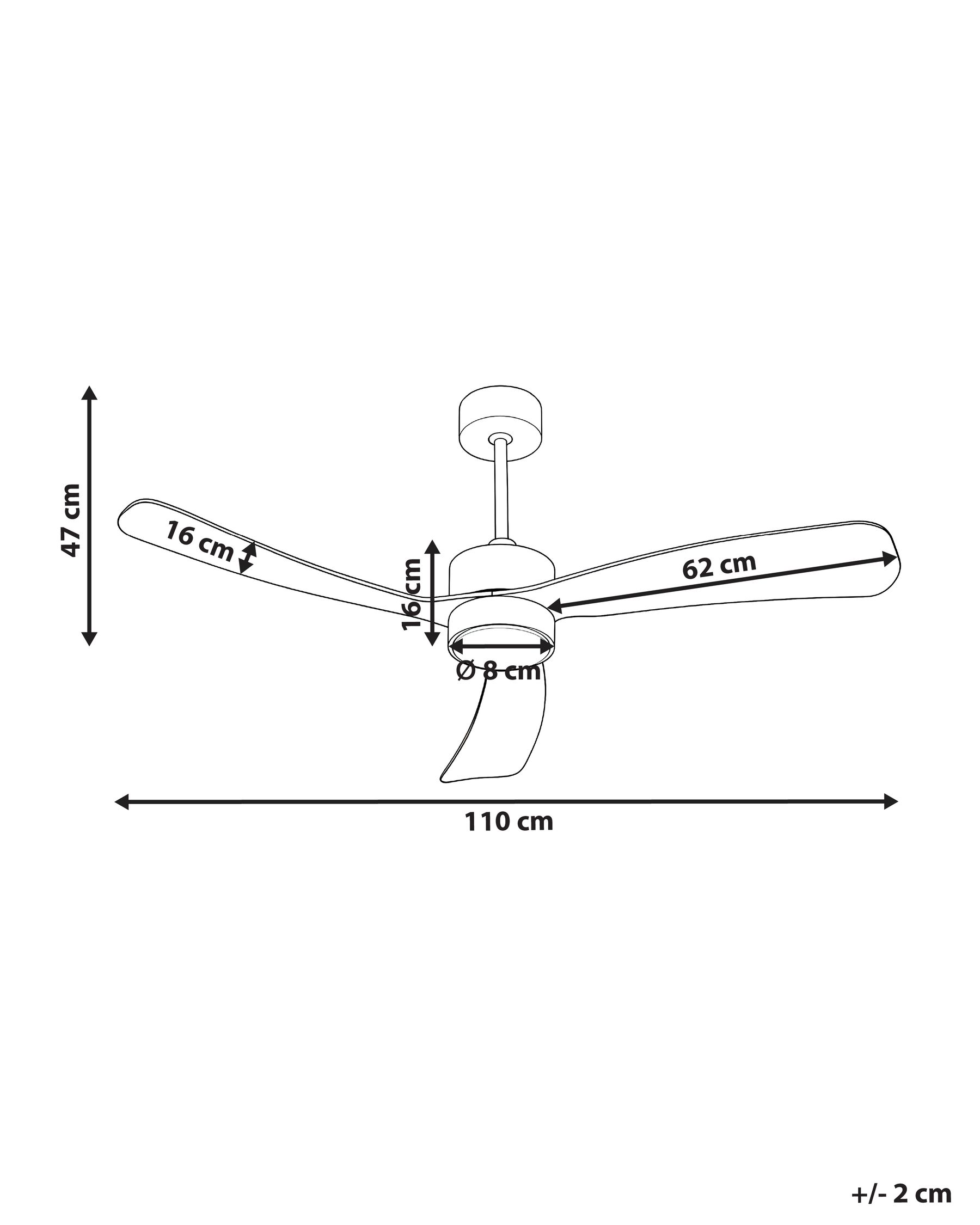 Ceiling Fan with Light PRASLIN with Remote LED White_1032198