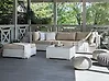 Ulkokulmasohva ja pöytä 4-istuttava SANO modulaarinen Polyrottinki Valkoinen Oikea