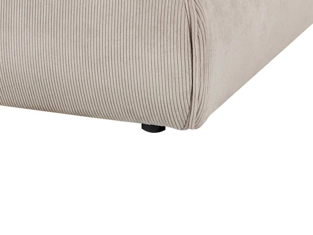 Bed Corduroy VINAY 160 x 200 cm (EU King Size) Taupe_879895