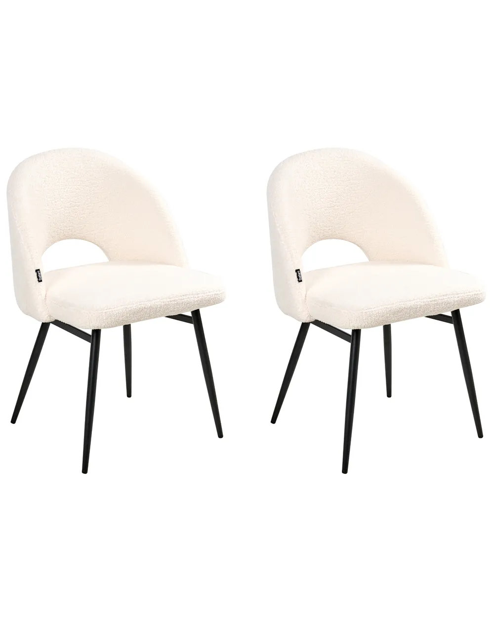 Set of 2 Dining Chairs ONAGA Boucle White_887242