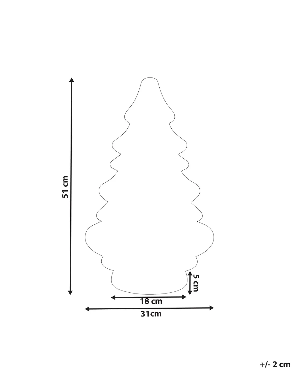 Joulukoriste Pöytävalaisin DREVJA 51 cm Joulukuusi Beige_1031817
