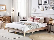 Divan Bed Velvet MARQUISE 180 x 200 cm (EU Super King) Beige_1178092