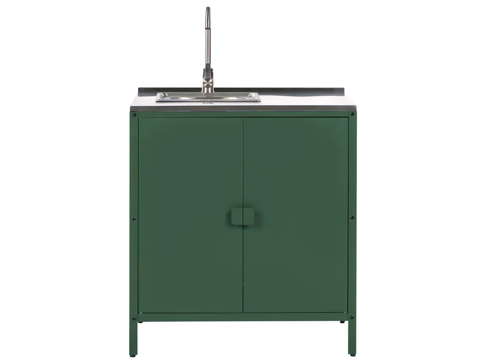 Outdoor Kitchen Cabinet with Sink VILAMA Green_973944
