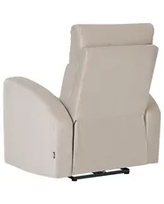 Elektrisk reclinerfåtölj VERDAL Inklusive fotstöd Sammet Beige_1080988