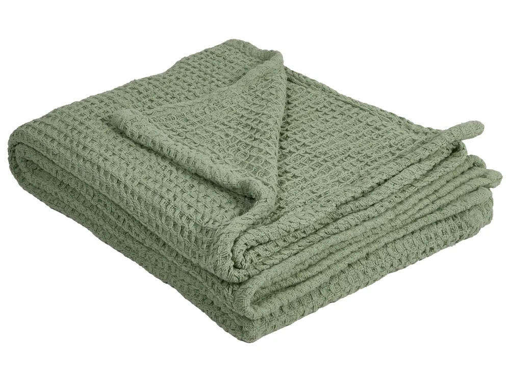 Bedspread CHAGYL Cotton 150 x 200 cm Green