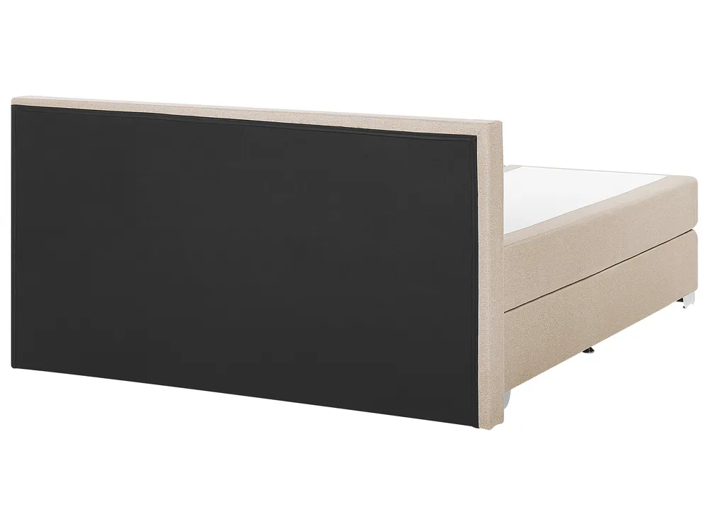 Divan Bed Fabric PRESIDENT 160 x 200 cm (EU King Size) Beige_41067