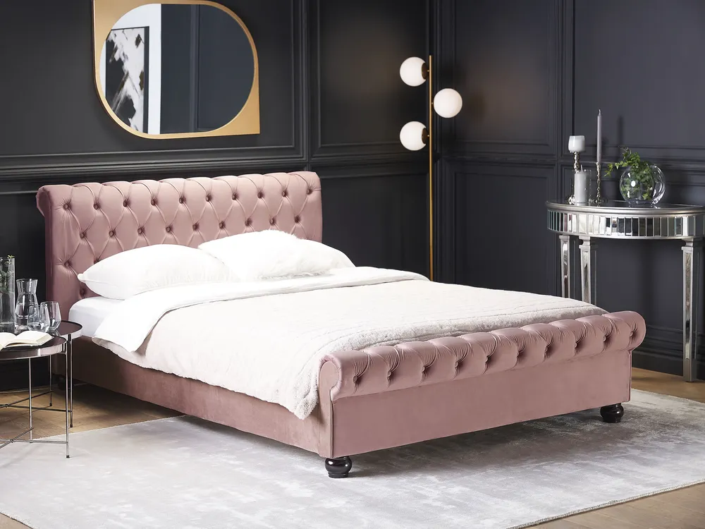 Waterbed Velvet AVALLON 180 x 200 cm (EU Super King) Pink
