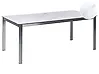 Trädgårdsmatbord COSOLETO 180 cm 90 cm Glas Marmoreffekt Vit