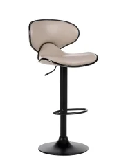 Baarituolisetti 2 kpl CONWAY pyörivä Keinonahka Vaaleanbeige_894626