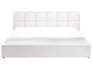 Ottoman Bed BASTON Fabric Off-White 180 x 200 cm (EU Super King)_997055