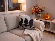 Set of 2 Decorative Cushions ORADEA 45 x 45 cm Velvet Grey Animal Pattern_830081