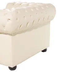 Armchair CHESTERFIELD Leather Light Beige_537662