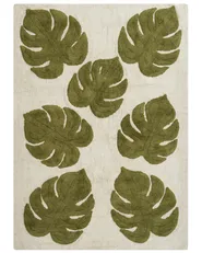 Kids Rug BOTANIST Beige 140 x 200 cm Cotton_1108070