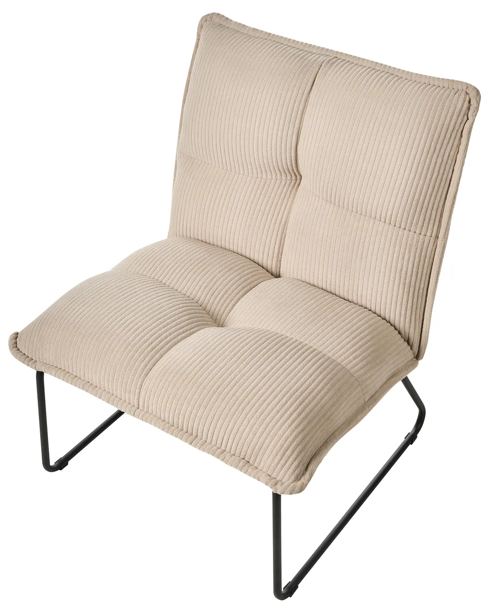 Set of 2 Armchairs BJASTA Corduroy Beige_1020952