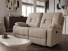 Manual Recliner Sofa 2 Seater BERGEN Fabric Taupe