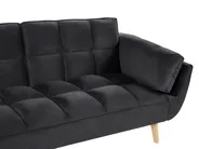 Sofa Bed 3 Seater ASBY Velvet Black_788057