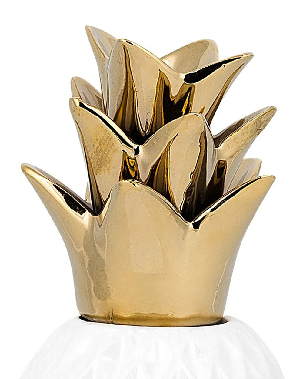 Koriste Ananas TYANA Keramiikka Valkoinen_796330