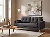 Sofa 2 Seater KALMAR Fabric Black