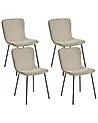 Ruokatuolisetti 4 kpl CALDWELL kangas Beige