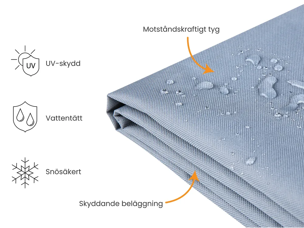 Regnskydd CHUVA 90 cm 90 cm 105 cm Grå_914402