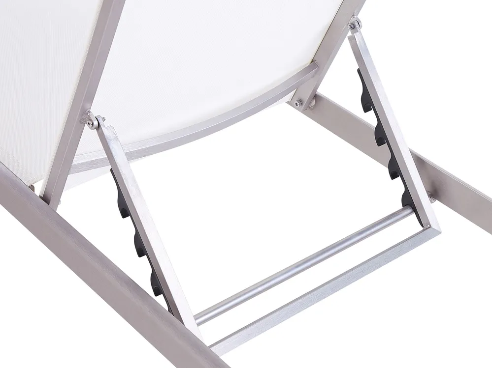 Sun Lounger FOSSATO Reclining Metal White_781116