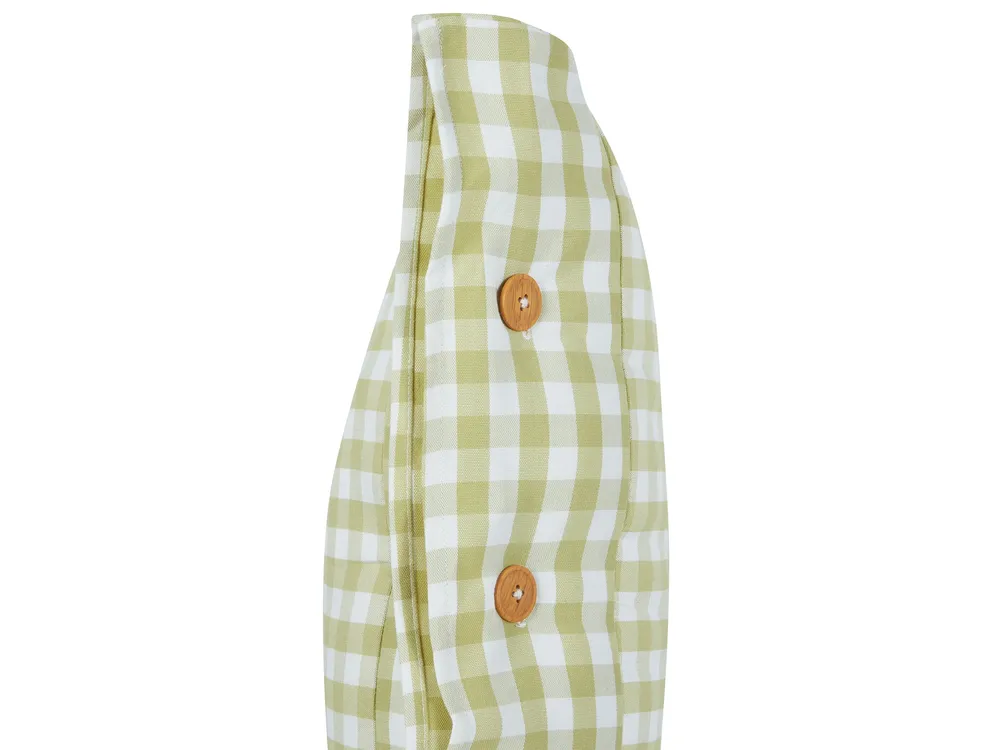 Set of 2 Decorative Cushions TALYA 40 x 60 cm Olive Green Checked_902185