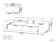 Modular Sofa 2 Seater HELLNAR Fabric Light Brown_912233