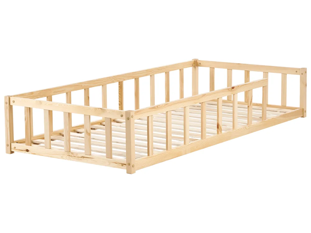 Kids Bed Pine Wood MEYMAC 90 x 200 cm (EU Single) Light Brown_970802