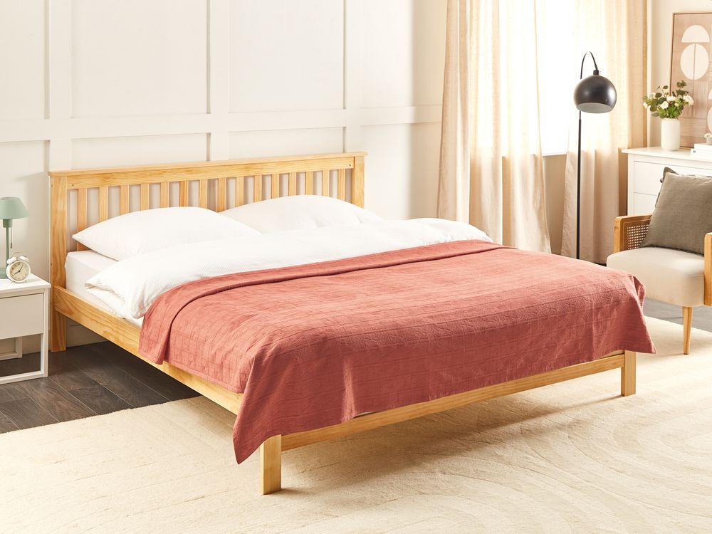 Sengeteppe MARAKA Bomull 150 x 200 cm Lyse rosa