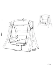 Patio Swing APRILIA Larch Wood Brown_679851