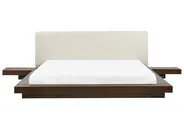 Waterbed Faux Leather ZEN 180 x 200 cm (EU Super King) Dark Ash Wood_705835