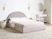 Ottoman Bed MOUZON Chenille Taupe 160 x 200 cm (EU King Size)_1019536