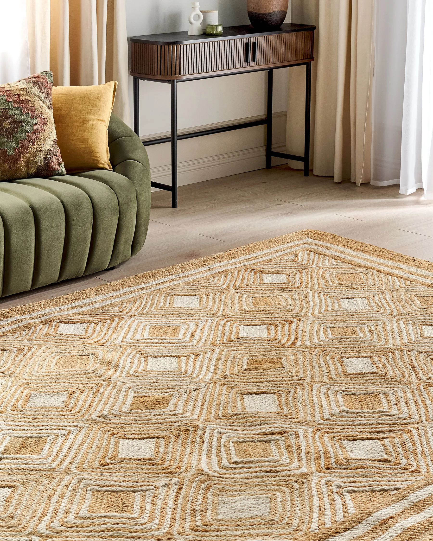 Rug MENGEN Beige 200 x 300 cm Jute_885034