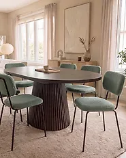 Set med 2 stolar ADAIR Bouclé Ljusgrön_1174360