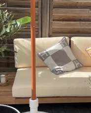 Garden Corner Sofa with Table 5 Seater MYKONOS Certified Acacia Wood Off-White Right Hand_933351
