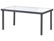 Garden Lounge Set with Table 4 Seater TAVOLETO Metal Dark Grey_1044900