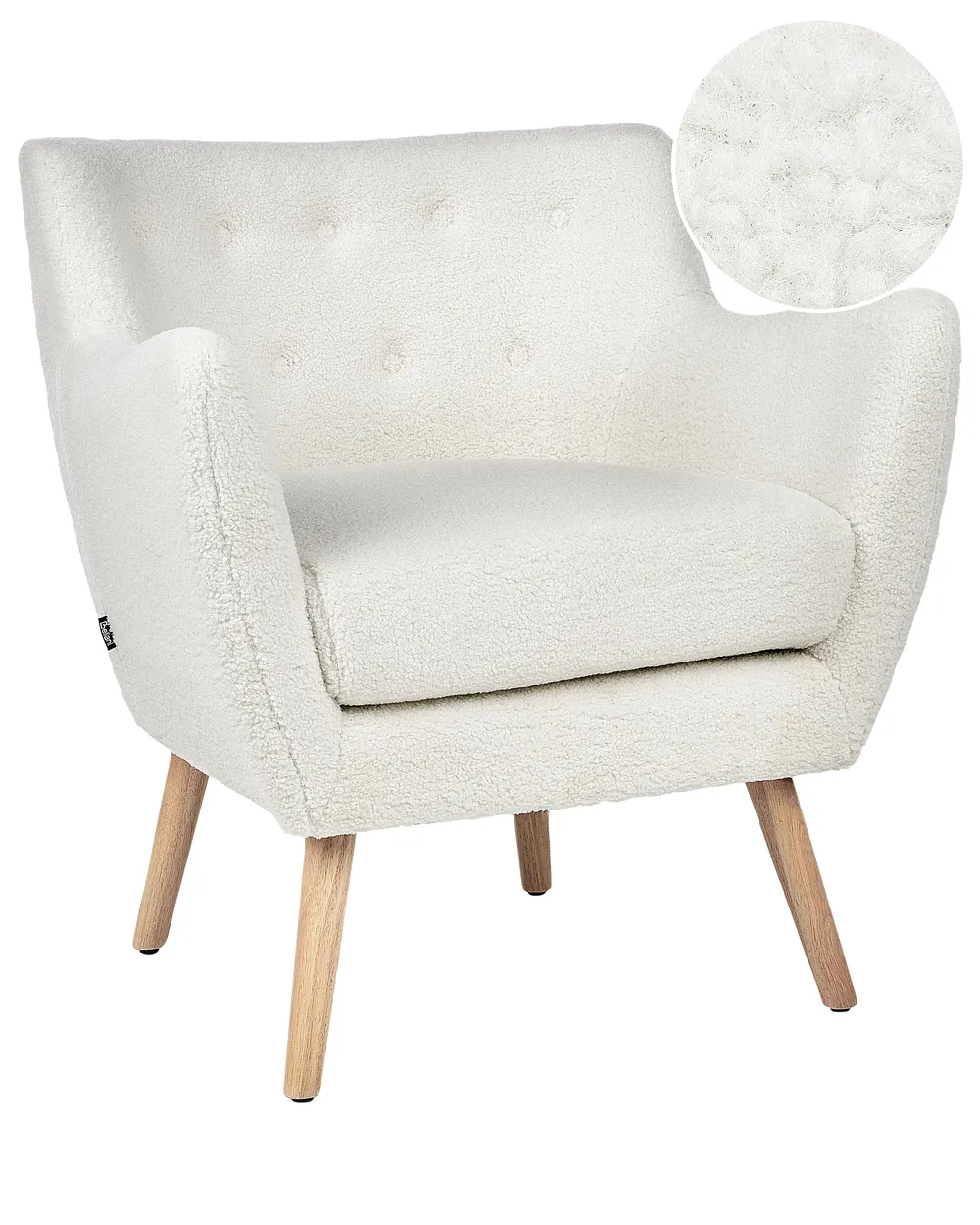 Armchair DRAMMEN Boucle White