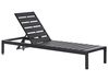 Sun Lounger NARDO Reclining Metal Black