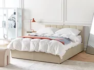 Sänky säilytystilalla DREUX Kangas Beige 140 x 200 cm_861148