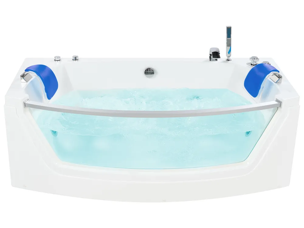 Corner Hot Tub with LED FUERTE 1750 x 850 mm White