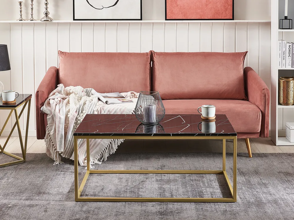 Coffee Table DELANO Black/ Gold